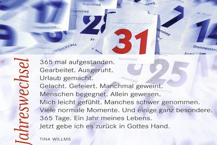 Abgerissene Kalenderblätter und die Zahl 31 ist rot. - Copyright: Gemeindebrief