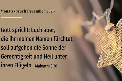 Text auf leuchtenden Stern mit beigen Hintergrund - Copyright: Luth.,rev.201,©2016 Dt.Bibelges.,Stuttg.-Graf.:©Gemeindebriefdruckerei