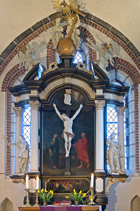 Der Barock-Altar in der St.-Johannis-Kirche Krummesse